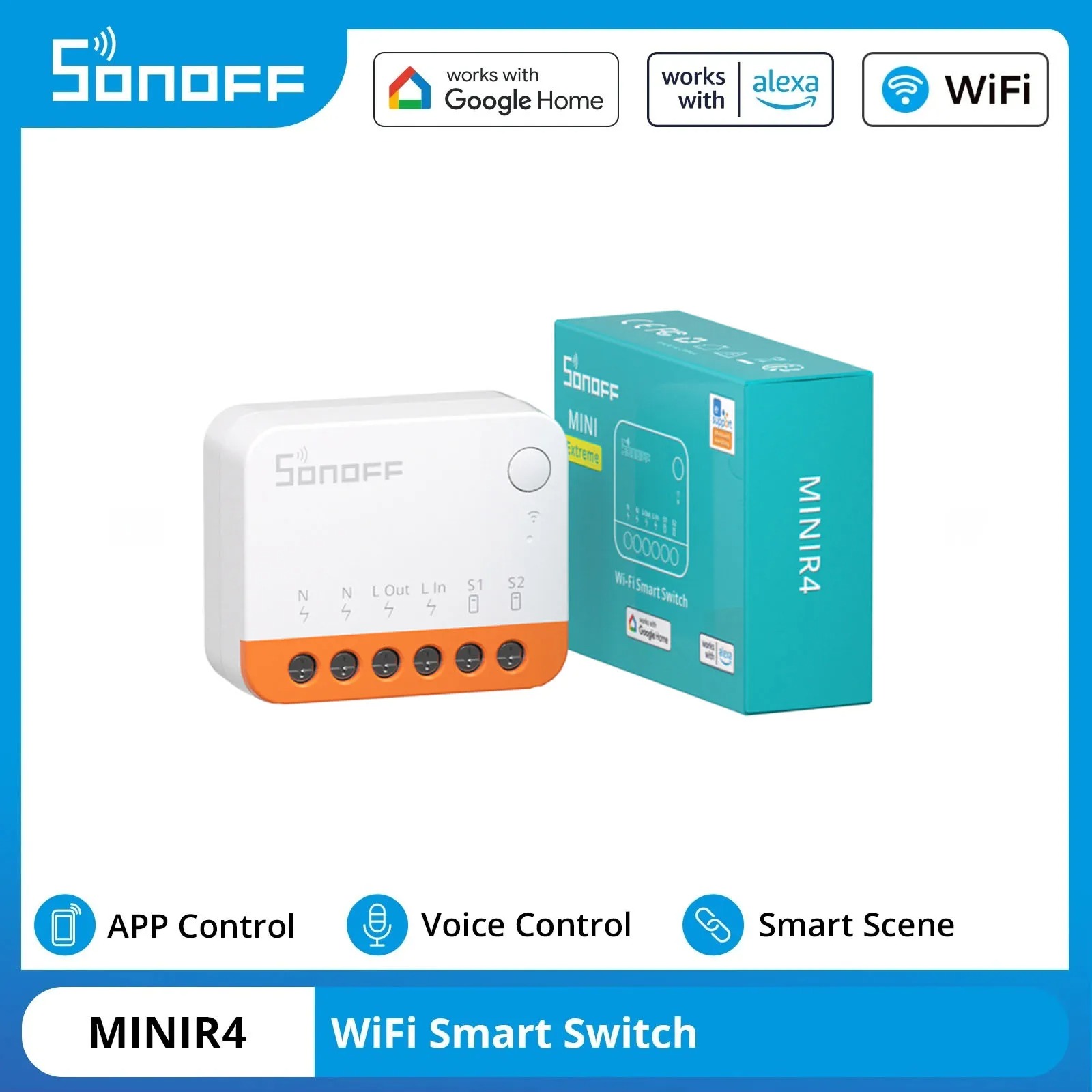 Sonoff Mini R4 - سونوف ميني آر4 إكستريم، جهاز تحكم