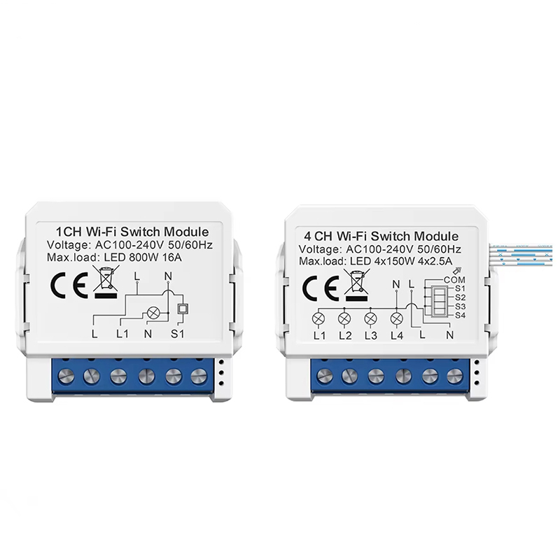 Tuya 4 Channel - WSM16 Tuya WiFi وحدة تبديل ذكية