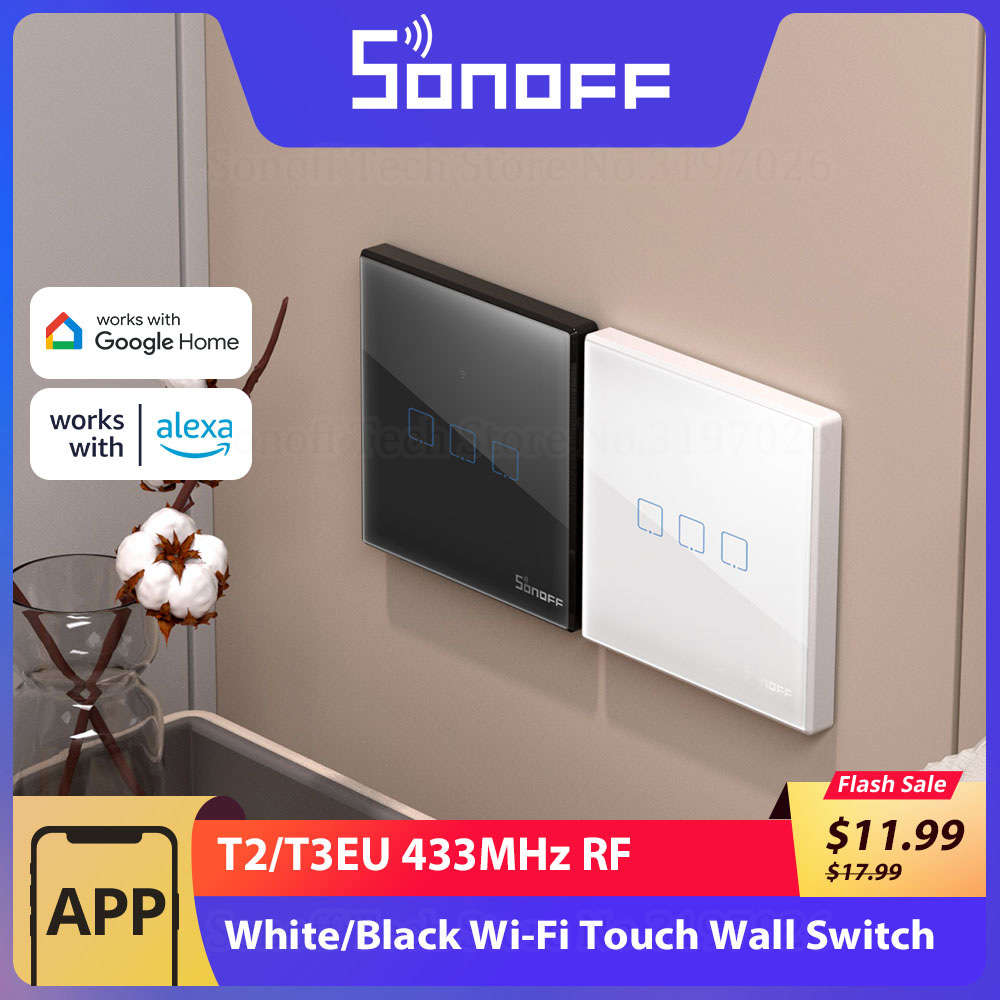 Sonoff Basic - SONOFF T2/T3EU 433Mhz RF WiFi Touch