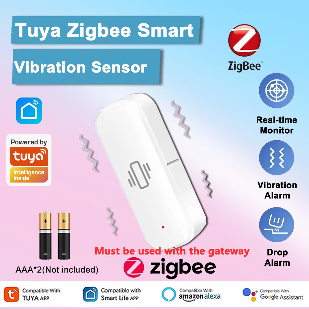 Home Assistant Tuya - تويا زيجبي مستشعر الاهتزاز الذكي كشف