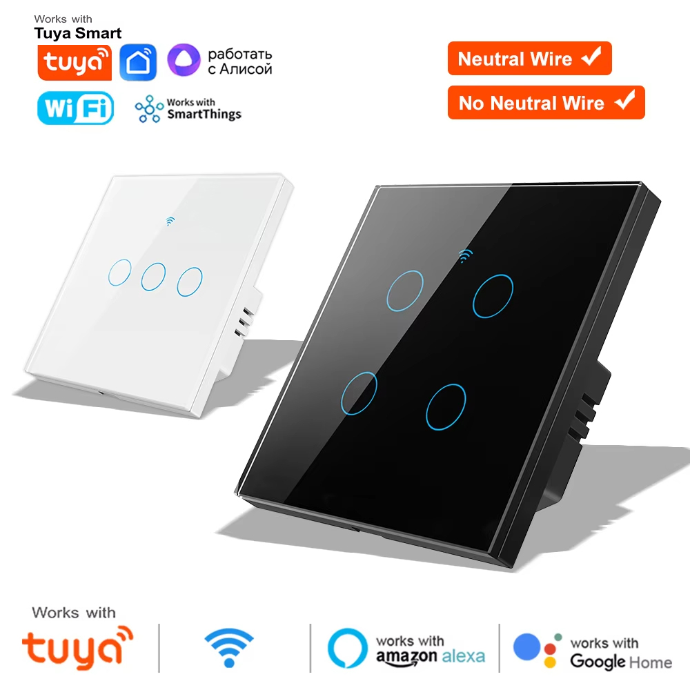 Smart Relay Tuya - مفتاح إضاءة ذكي لاسلكي يعمل باللمس