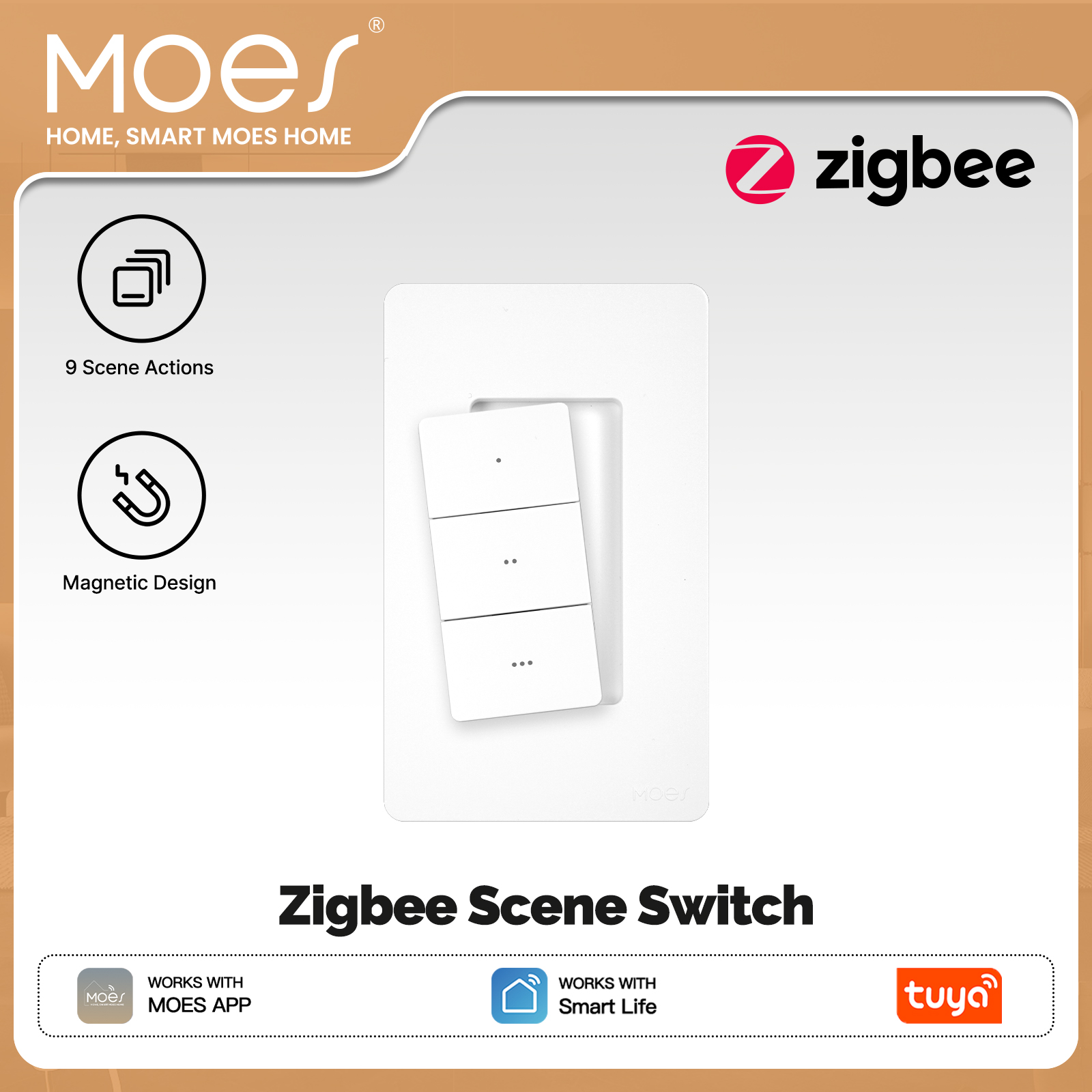 Smart Relay Tuya - مفتاح مشهد لاسلكي ذكي MOES Tuya