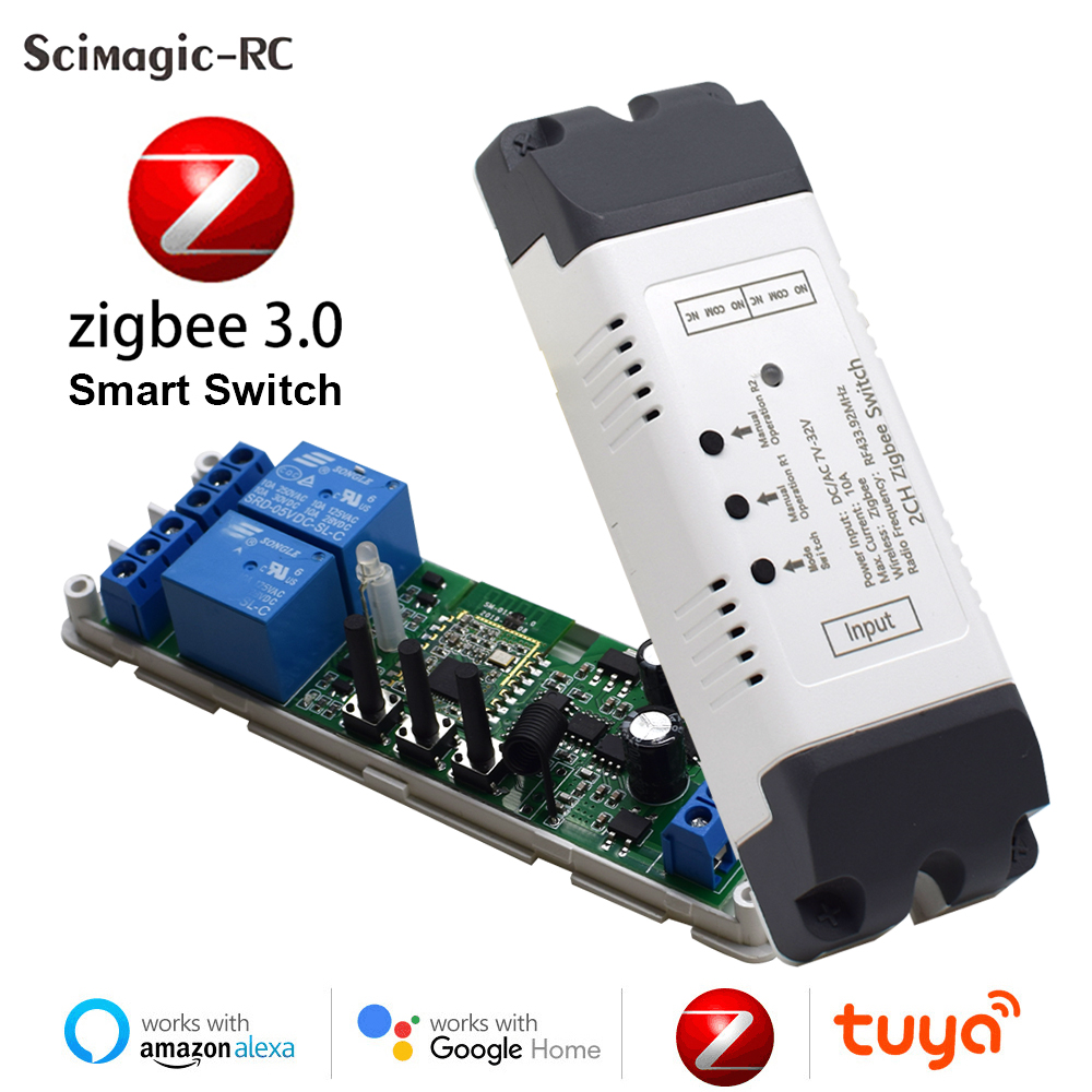 Tuya 4 Channel - Tuya Zigbee-مفتاح ذكي بجهاز تحكم عن