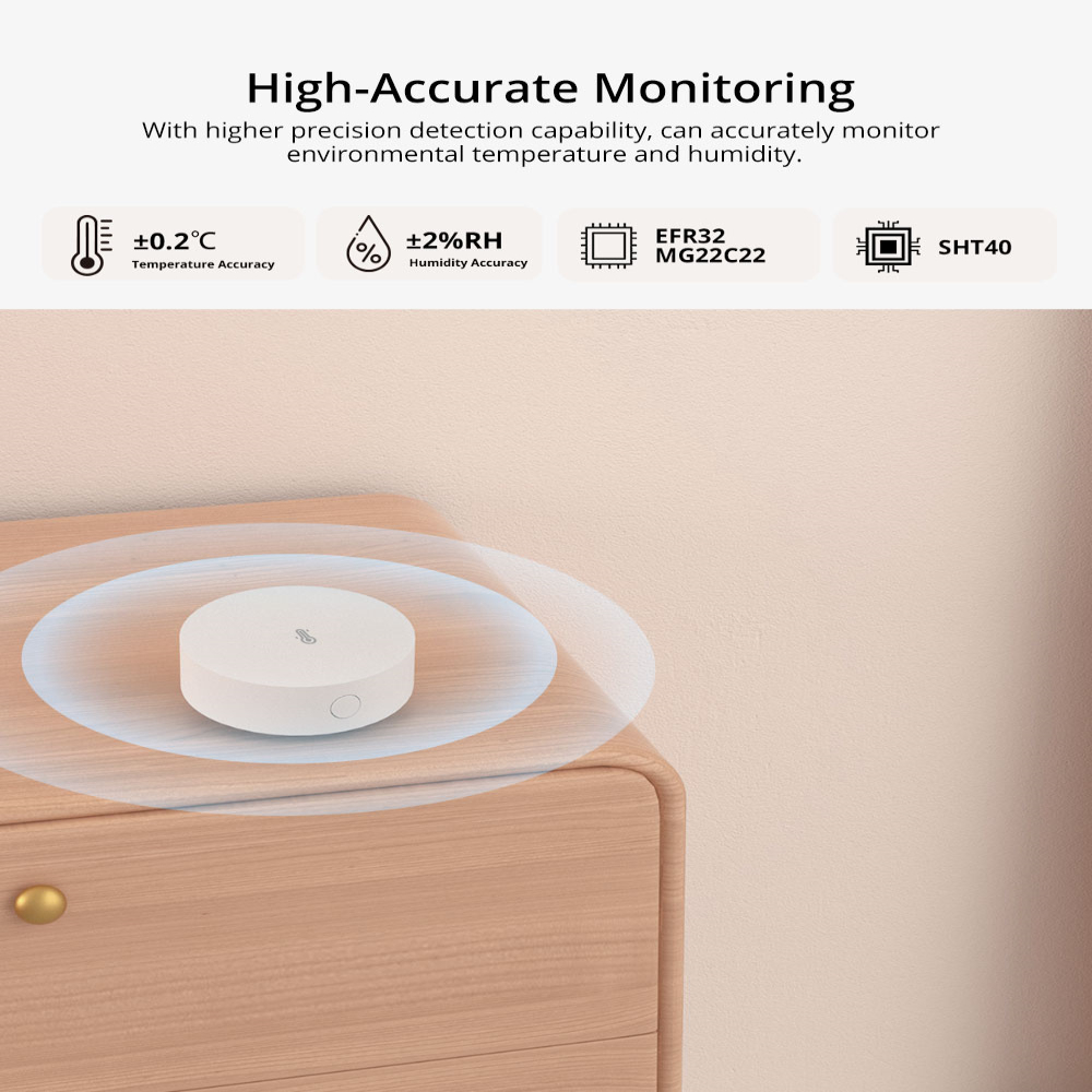 Sonoff - SONOFF SNZB-02P مقياس الحرارة الذكي ZigBee