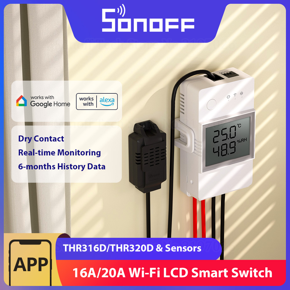 Sonoff Mini R4 - SONOFF THR316D/THR320D مفتاح ذكي لدرجة الحرارة
