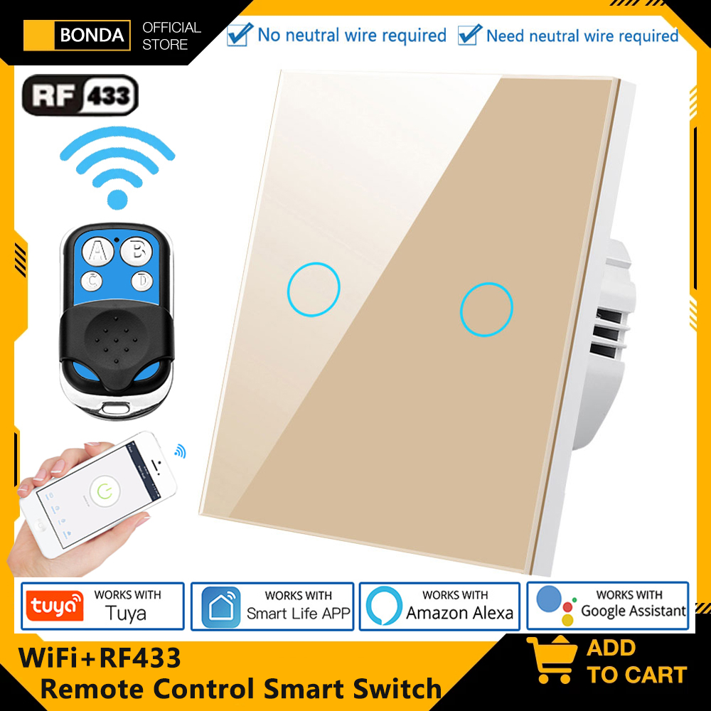 Smart Relay Tuya - Tuya EU WiFi + RF433 مفتاح
