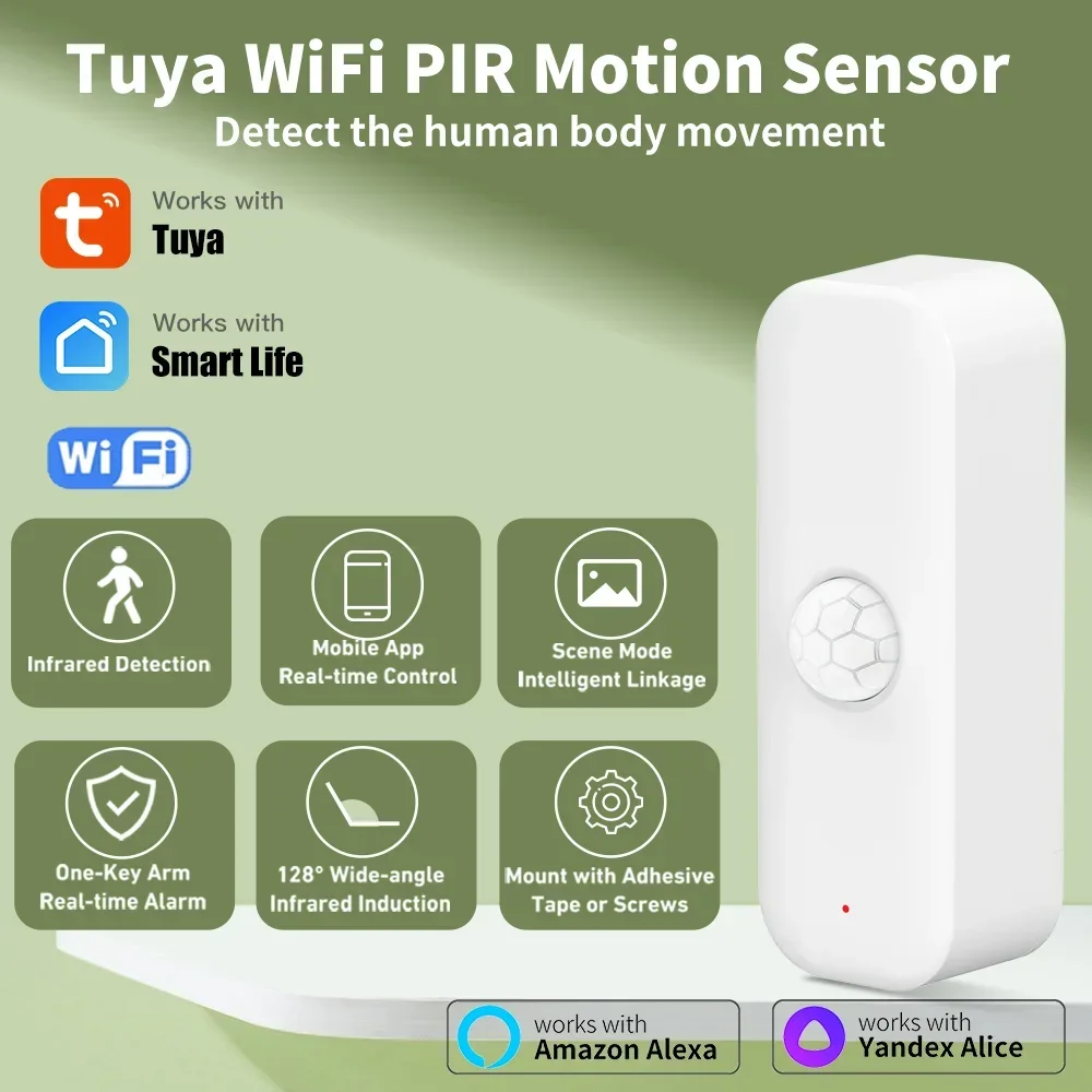 Home Assistant Tuya - Tuya WiFi محس حركة PIR الذكية