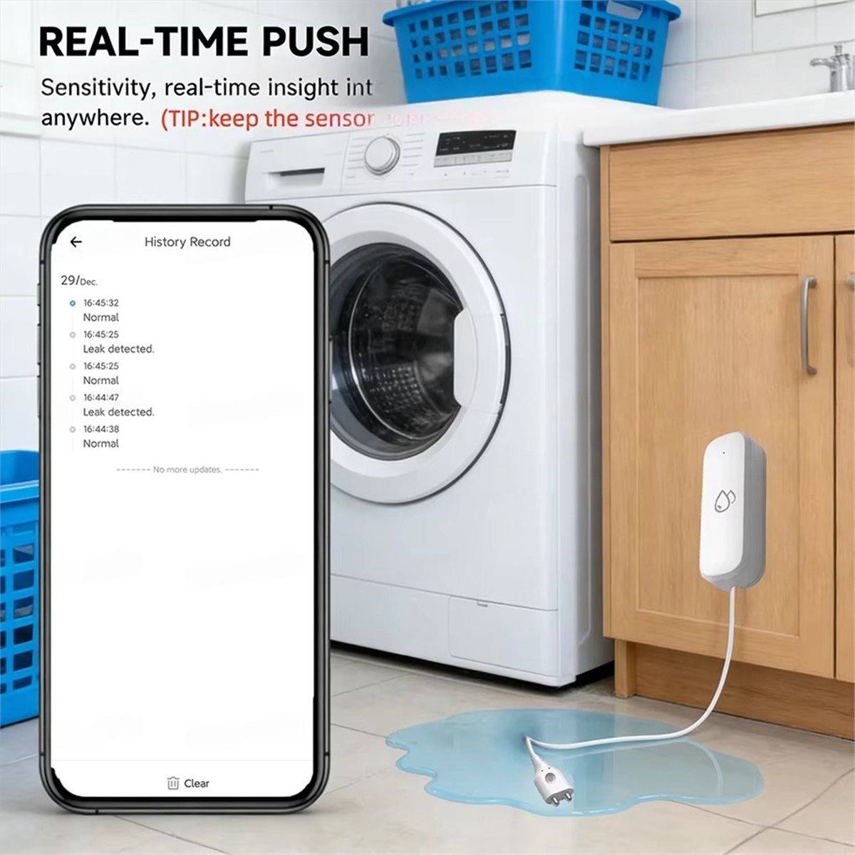 Tuya Smart - مستشعر تسرب المياه المتوافق مع تقنية