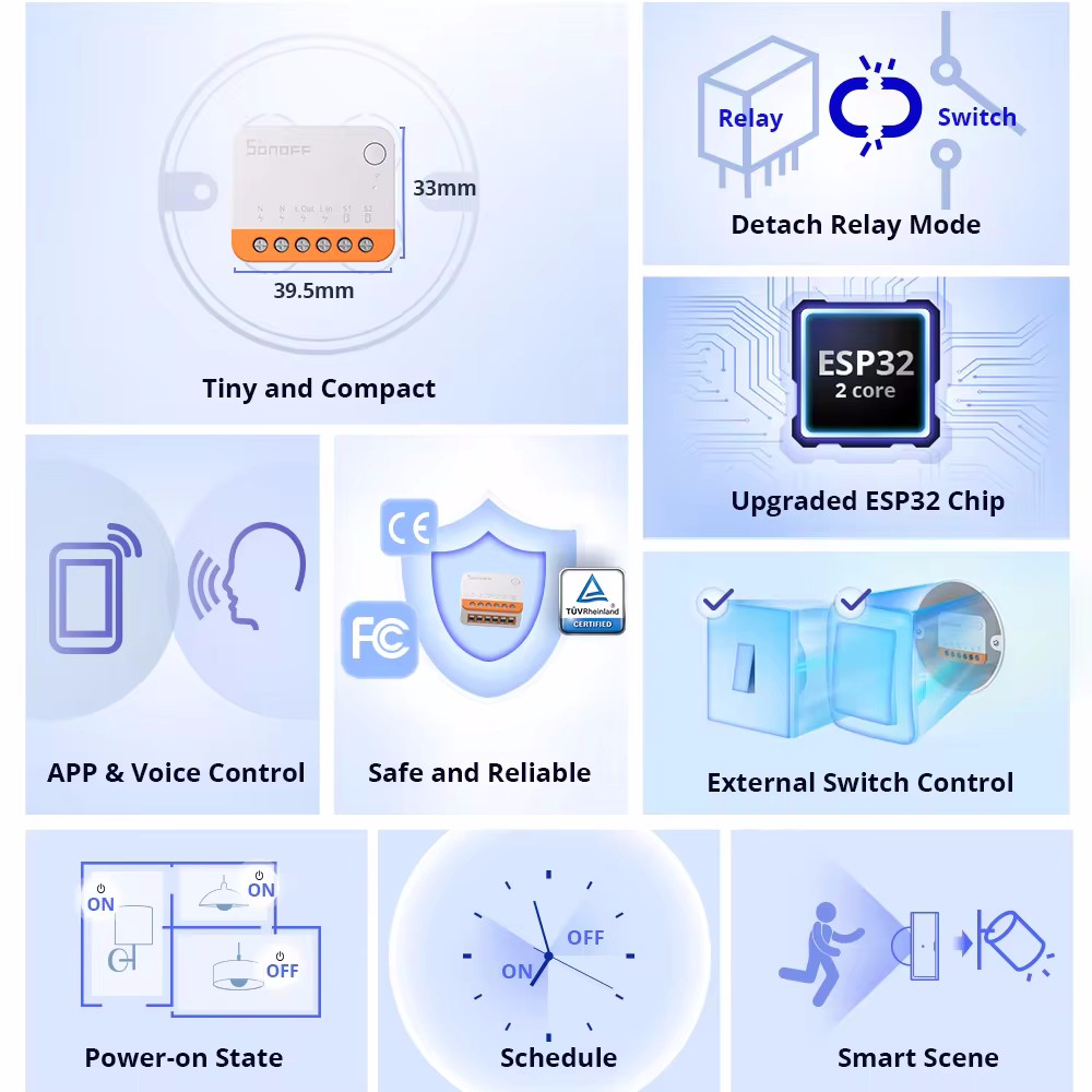 SONOFF Mini R4 Wifi وحدة تبديل - مراجعة Sonoff Mini R4 وسعره