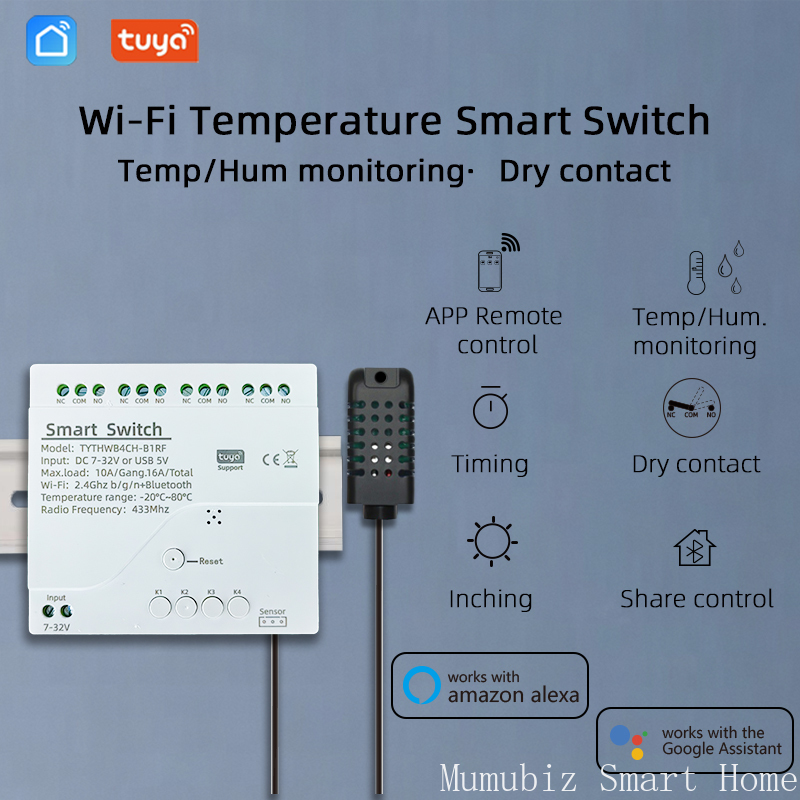 Tuya Smart 7-32V WiFi 4 قنوات  - مراجعة Tuya 4 Channel وسعره