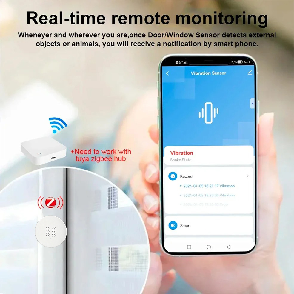 جهاز استشعار الاهتزاز والإمالة - مراجعة Home Assistant Tuya وسعره