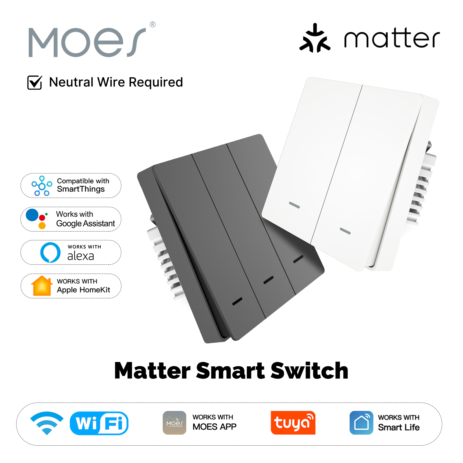 MOES Matter Tuya WiFi مفتاح ال - مراجعة Smart Relay Tuya وسعره